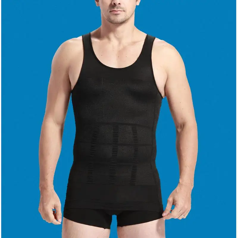 Men Body Shaper Slimming Abdominal Tank Tops Gynecomastia Underwear Compression Belly Chest Vest