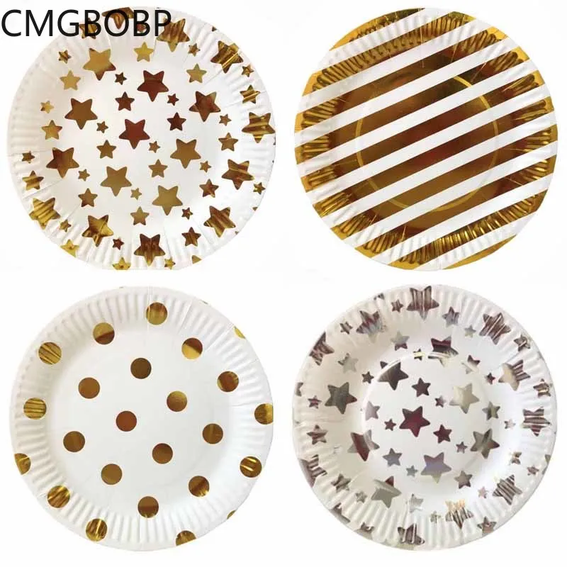 10 шт. 7 дюймов фольга цвета: золотистый серебристый по производству бумажных