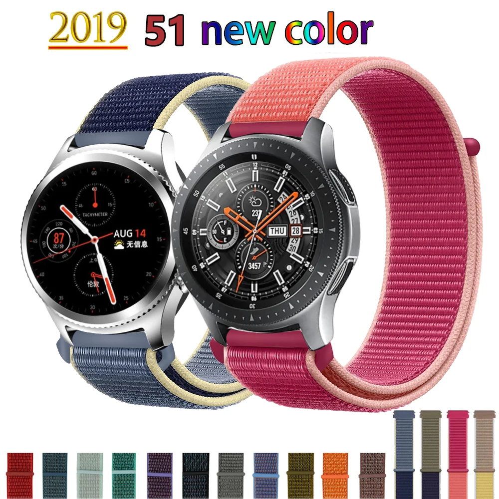 Gear s3 Frontier ремешок для samsung galaxy watch 46 мм 42 мм активный 2 нейлон 22 мм ремешок для часов huawei gt ремешок amazfit bip 20 44