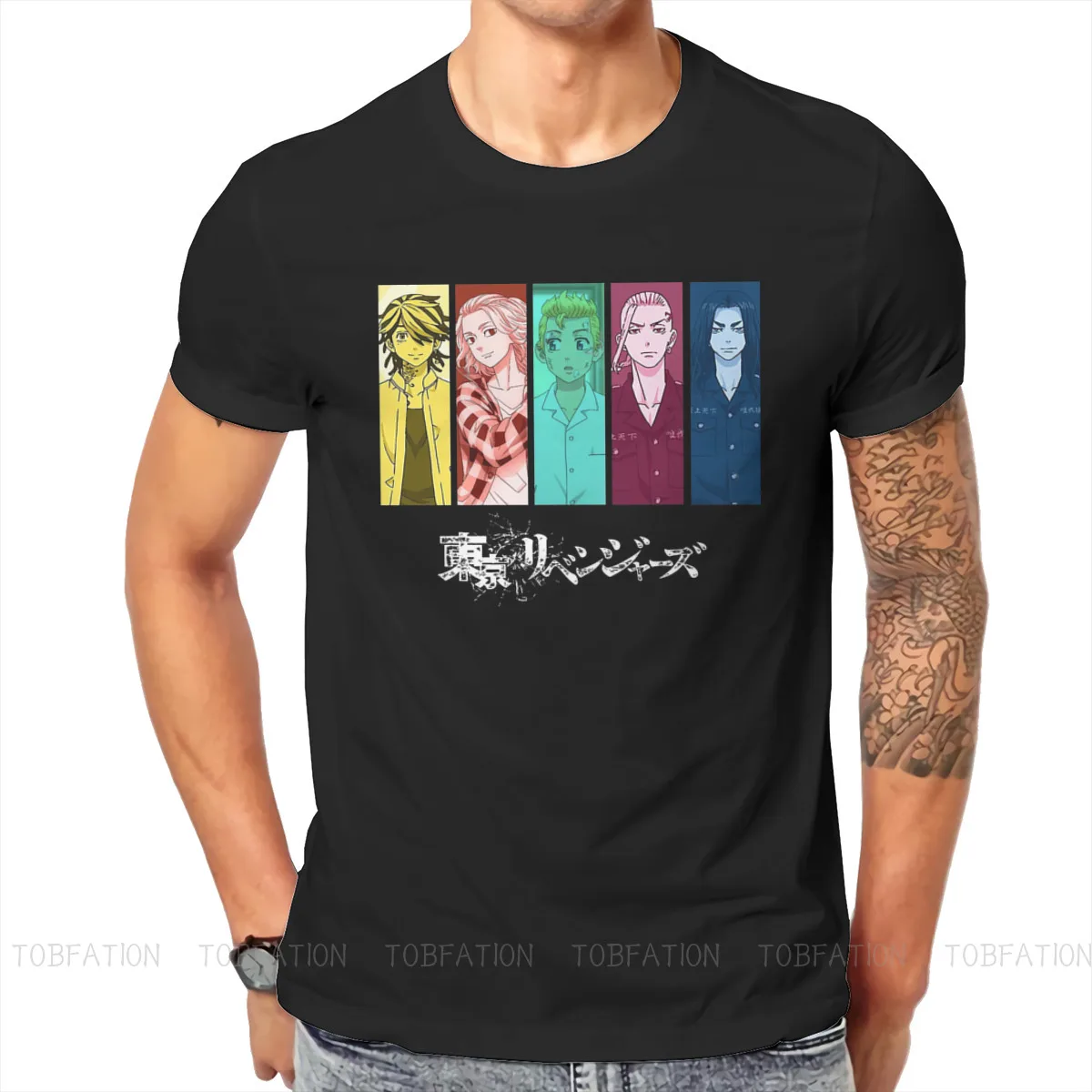 

Tokyo Revengers Japanese Crossing Anime Character T Shirt Vintage Summer Large Cotton Men's Clothing Harajuku O-Neck TShirt
