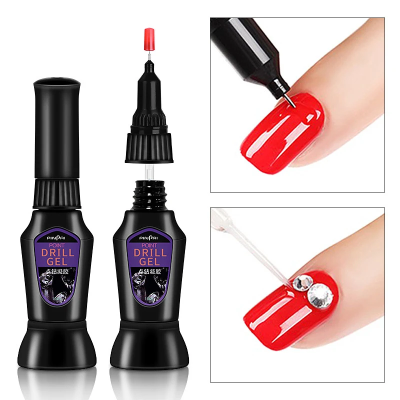 1PC Nail UV Gel Waterproof Quick Dry Acrylic Self-Adhesive Matte Art Resin Lasting Crystal Gem Natural Point Diamond Glue | Красота и
