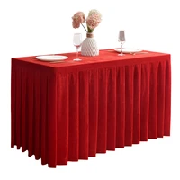 conference tablecloth velvet table skirting desk skirting cover 60wx180lx75h cm