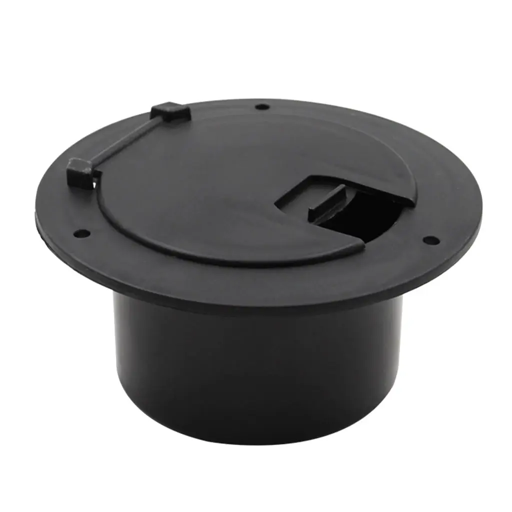 

5.2inch Round Electrical Cable Hatch Black for RV Trailer Camper