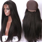LUFFYHAIR 250% плотность Волосы Remy светильник яки прямые 13x6 Синтетические волосы на кружеве парик бразильский предварительно собранные человеческие волосы для волос волосяного покрова
