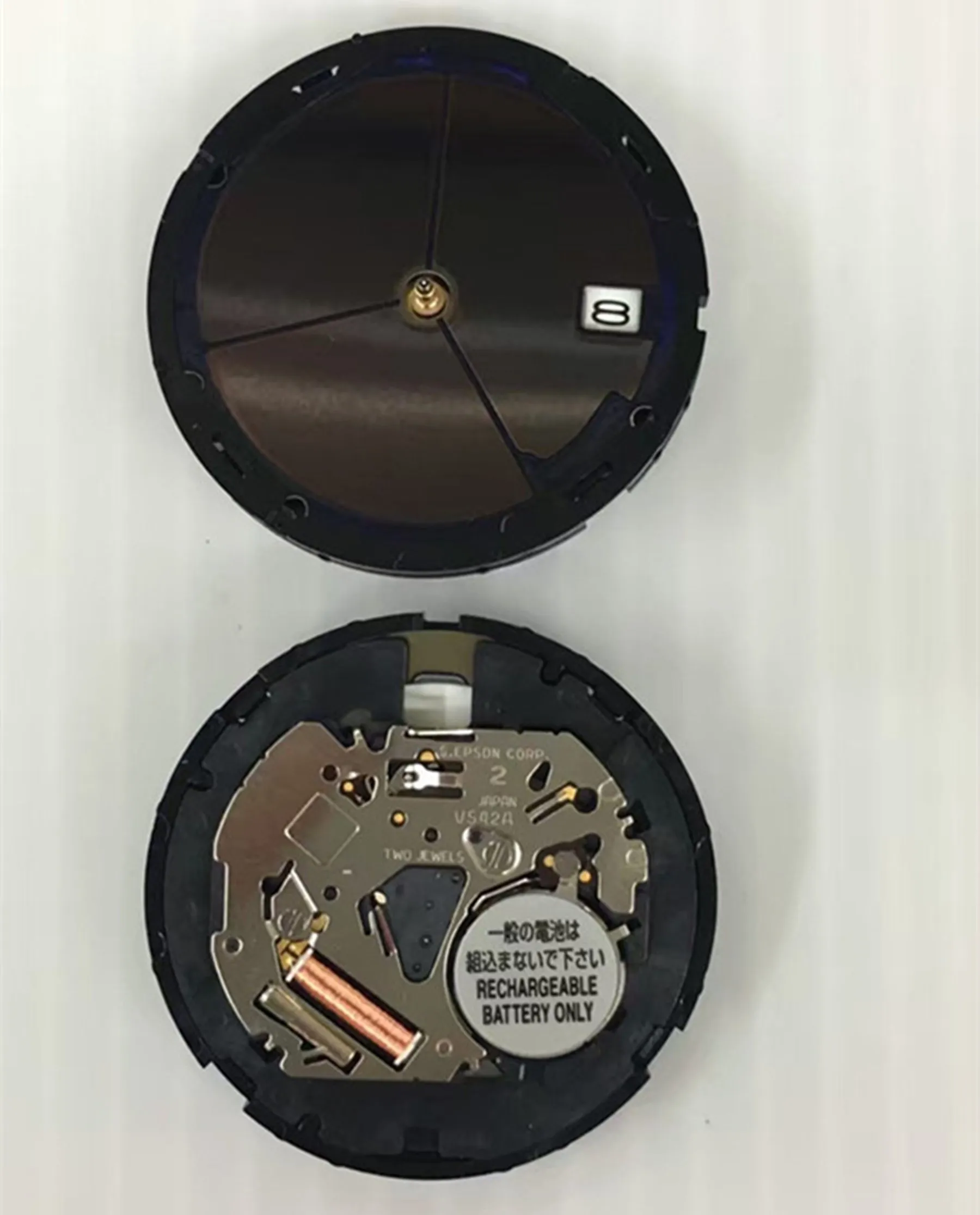 

New VS42A Watch Replacing Movement Black Date Indicator At 3 Solar Movement Accessory Spare Parts