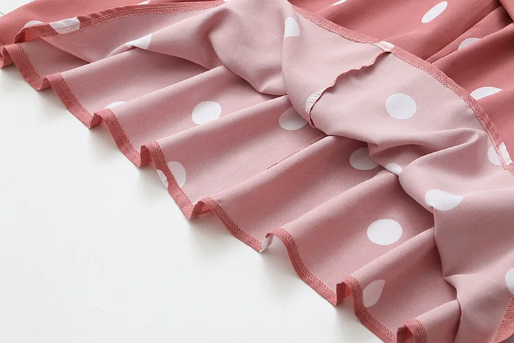 

V Neck Dress 2021 Summer Fashion Plus Size XXXL 4XL Women Dot Short Sleeve Dress Loose Vestidos KKFY5451