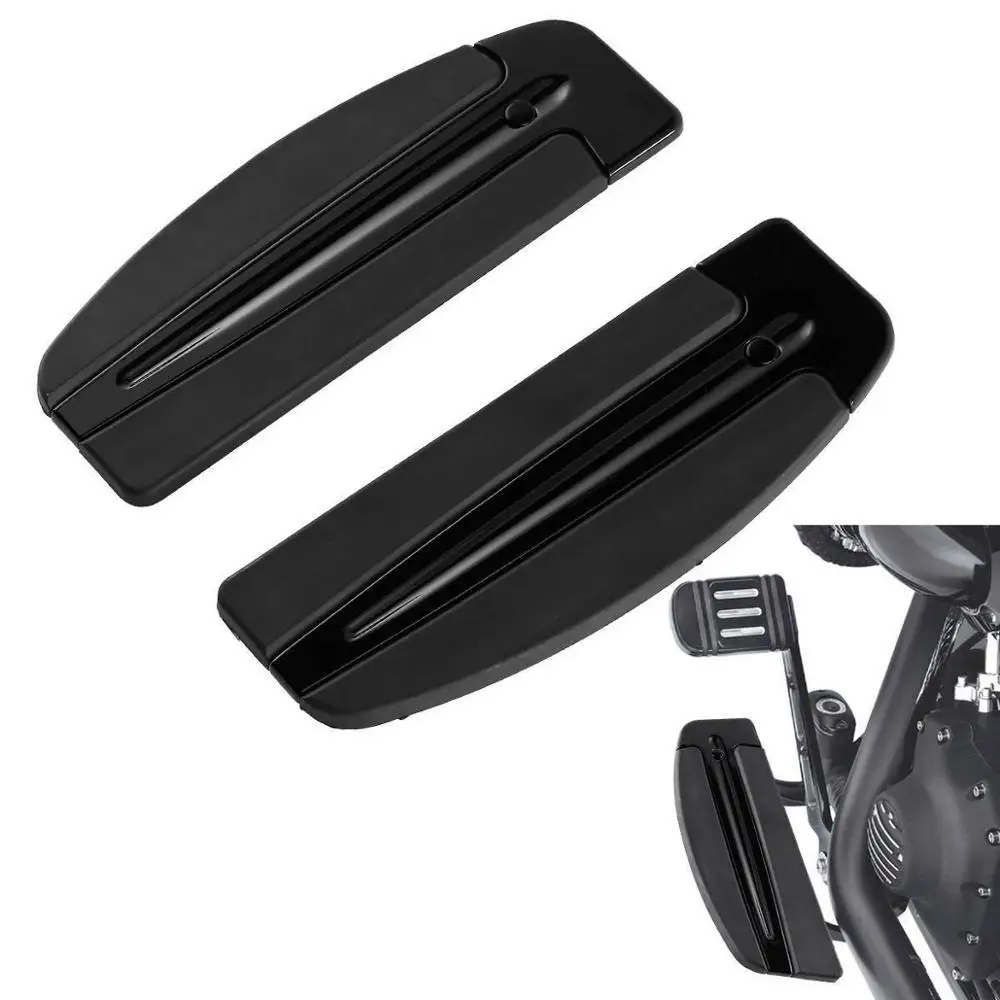 

Motorcycle L&R Slipstream Floorboard Footboard For Harley Softail Models FLSTC FLSTN FLSTF chrome/black