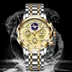2021 LIGE New Hollow Men Watches Gold Stainless Steel Waterproof Sport WristWatch For Men Quartz Clock Male Relogio Masculino Other Image