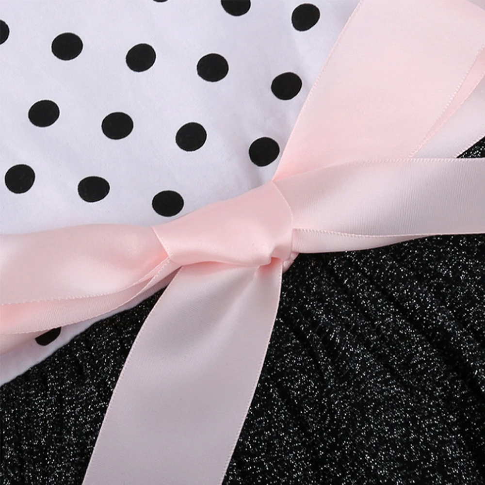 

Mudkingdom Baby Girl Dress Princess Long Sleeve Baby Girl Clothes Sparkle Bow Dot Tutu Party Dresses Baby Kid Girl Clothes