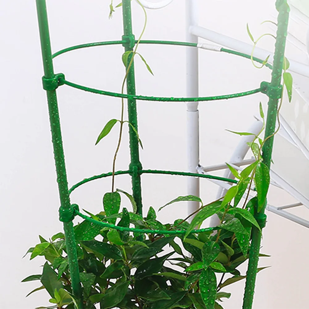 2 шт. 45 см 3 кольца опора для растений в горшке лоза цветы скалолазания прочный