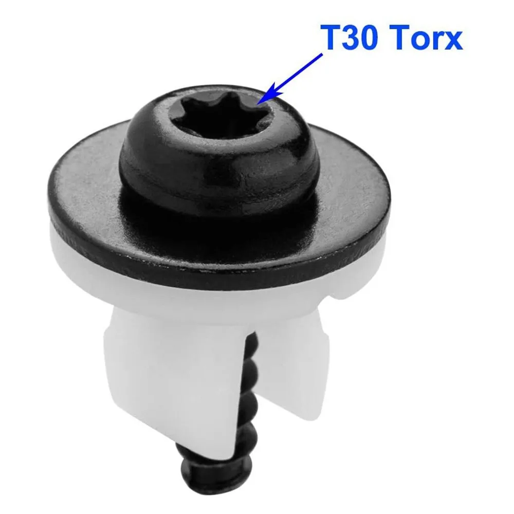 

10 Sets Screw Accessories Torx Head Black+White Shield T30 Under Engine