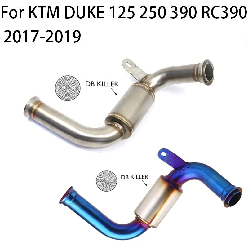 

For KTM DUKE 125 390 250 duke RC125 RC390 2017 2018 2019 Motorcycle Exhaust Mid Pipe Eliminating Link Pipe Slip On Modified