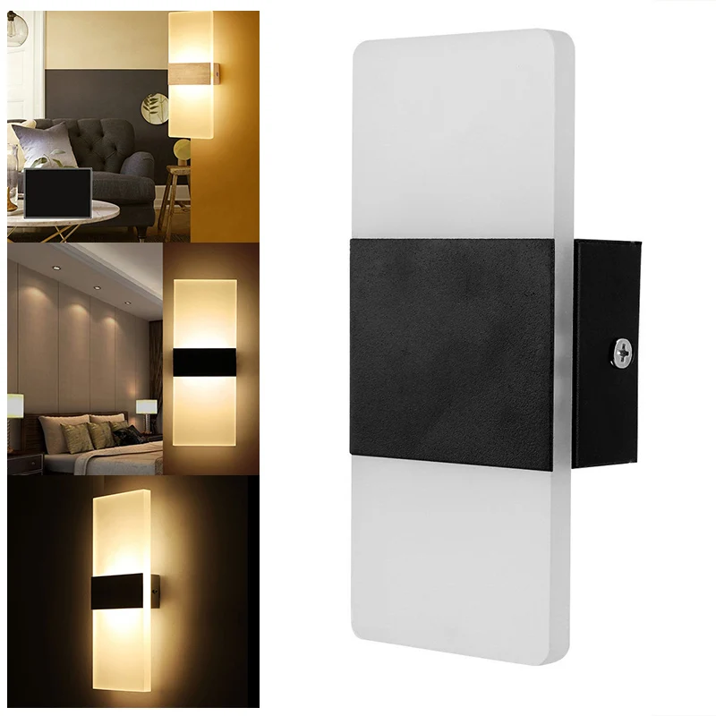 

LED Wall Light-up Down Cube Indoor Outdoor Sconce Lighting Lamp Fixture Decor SLC88