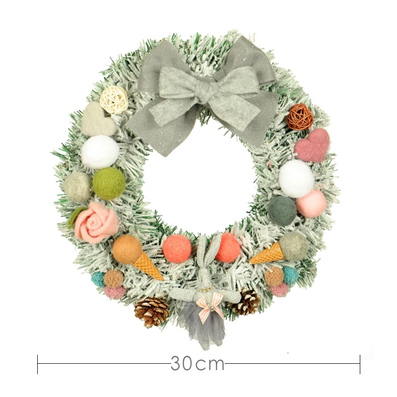 

30cm Door Hanging Wreath Artificial Flower Wreaths Xmas Tree Excellent Gift Decor Garland for Wedding Christmas Decor Home Party