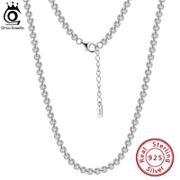 orsa jewels 100 real 925 sterling silver tennis necklace 2 53mm zircon chain handmade unisex choker hiphop fine jewelry sc51