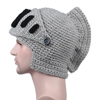roman knight knitted hat winter gladiator mask hat hand knitted mens cap cosplay balaclava skullies beanies womens ski hats