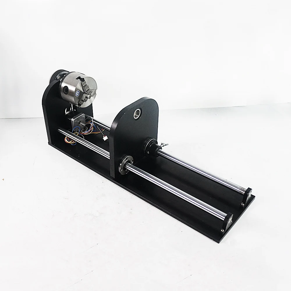 4th Rotary Axis for Laser Engraving Cutting Machine 50W 60W 80W 100W Cutter Engraver 6040 6090 1060 above model use 80MM diamete |