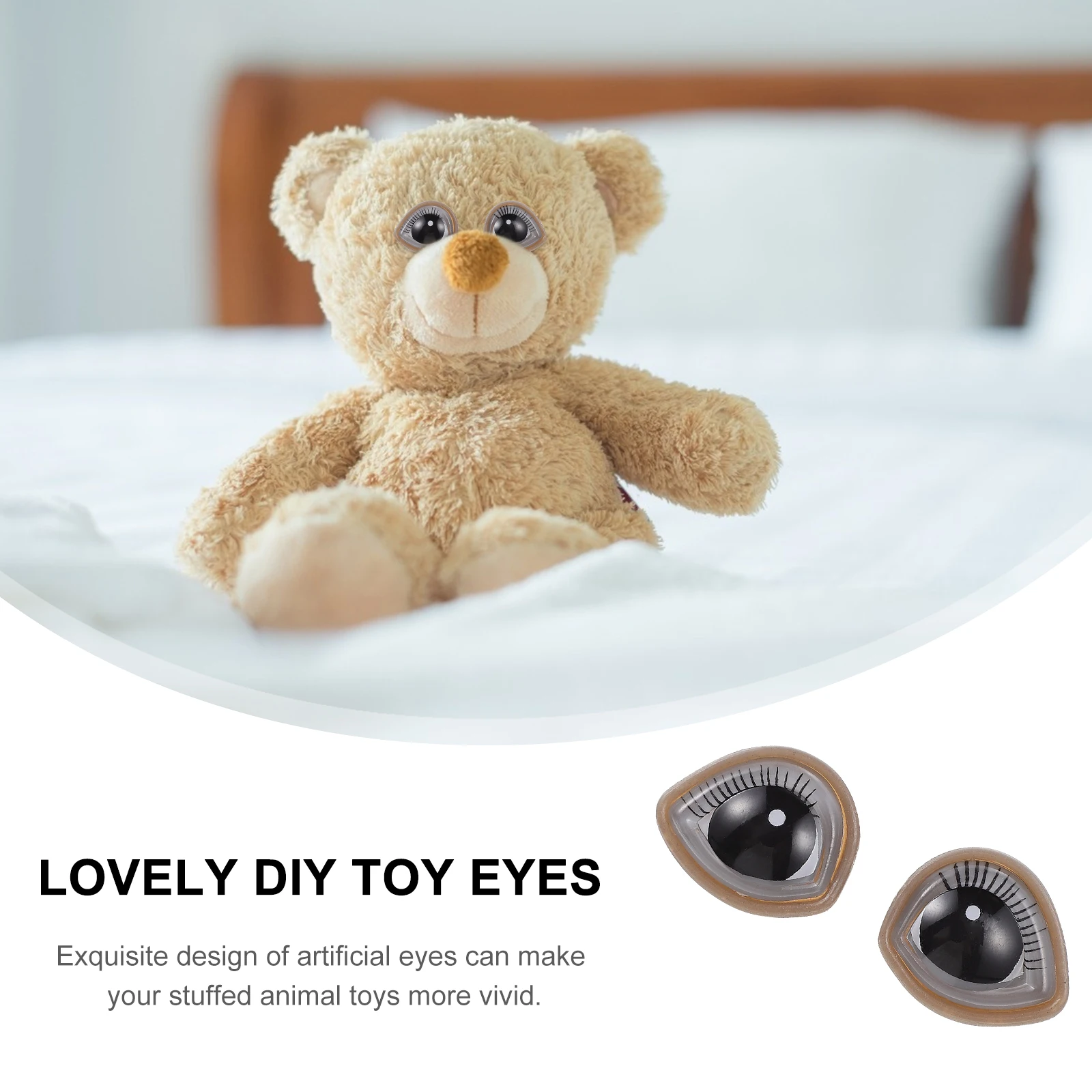 

20Pcs DIY Doll Eyes Fake Eyes DIY Supplies Exquisite Plush Toy Eyes Houshold DIY Hand Crafts Making Tools for Children