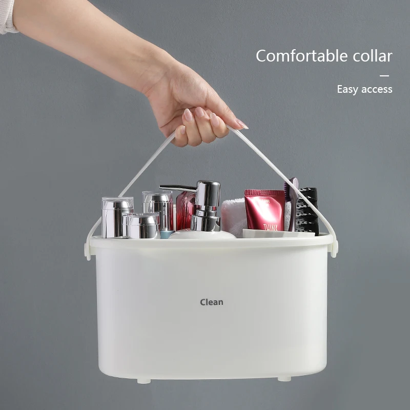 

QDRR Hand - Held Bath Basket Bath Basket Cute Bath Basket with Toiletries Bath Blue Storage Frame Dormitory Artifact *33