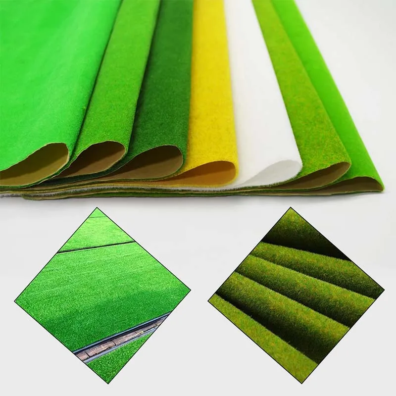 

1pcs building sand table model material DIY handmade scene model turf simulation grass lawn velvet paper home decoration