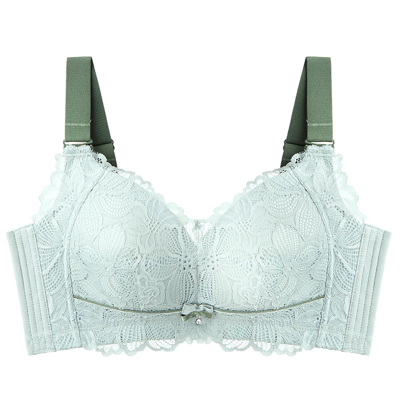

Women's Full Coverage Wire Free Non-Foam Lace Bra 34 36 38 40 42 B C D E