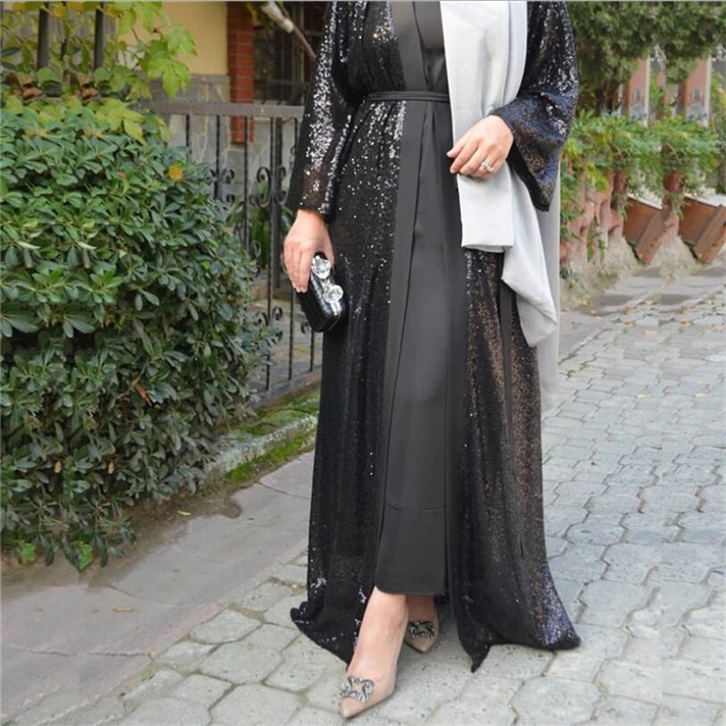 2020 дизайнерская модная абайя с блестками мусульманский кардиган мусульманская