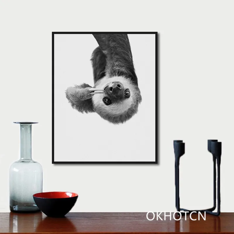 

Vintage Black Mongoose Paintings Wall Decorative Pictures For Living Room Bedroom Canvas Posters Animal Art Retro Home Decor