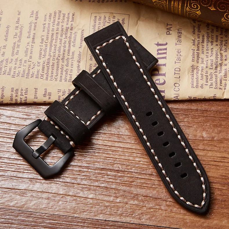 Ремешок итальянский из натуральной кожи для наручных часов быстросъемный