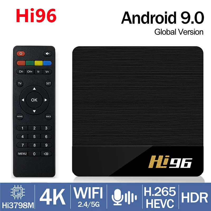 Приставка Смарт-ТВ Hi96 Hisilicon Hi3798M Android 9 0 1 + 8 ГБ 4K HD Wi-Fi | Электроника