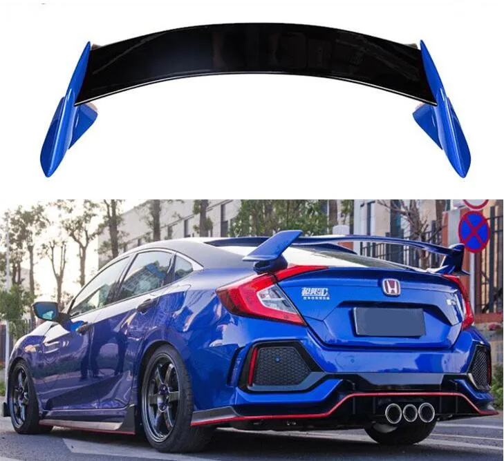 

High Quality Type-R STYLE ABS PAINT REAR WING TRUNK LIP TAIL SPOILER FOR Honda Civic Sedan 2016 2017 2018 2019 2020