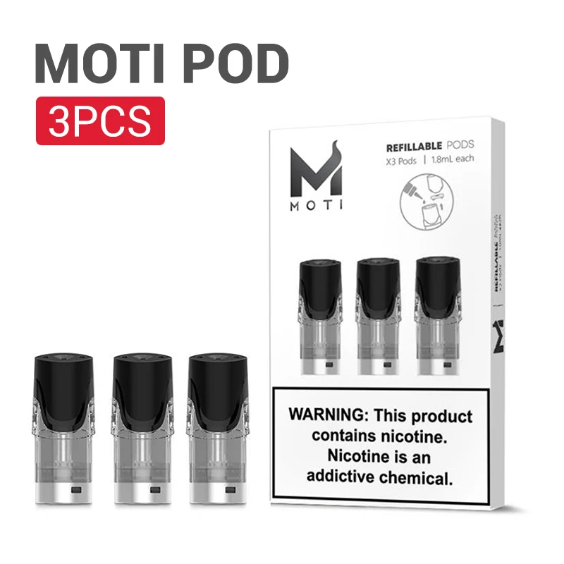 MOTI Portable Kit Vape Pen Box MOD 500mAh Battery POD System 1.8ml Electronic Cigarette Pen E-cigs MTL POD S6538