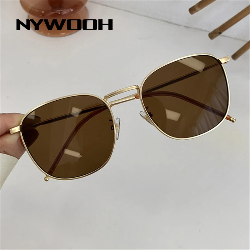 

NYWOOH Classic Brand Square Sunglasses Women Men Vintage Metal Driving Sun Glasses Female Male Retro Eyewear UV400
