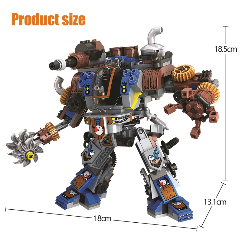 

371pcs City Age Of Steam Series Mechanical Robots Building Blocks Sets Military Warrior Figures Bricks Education Toys for Boy