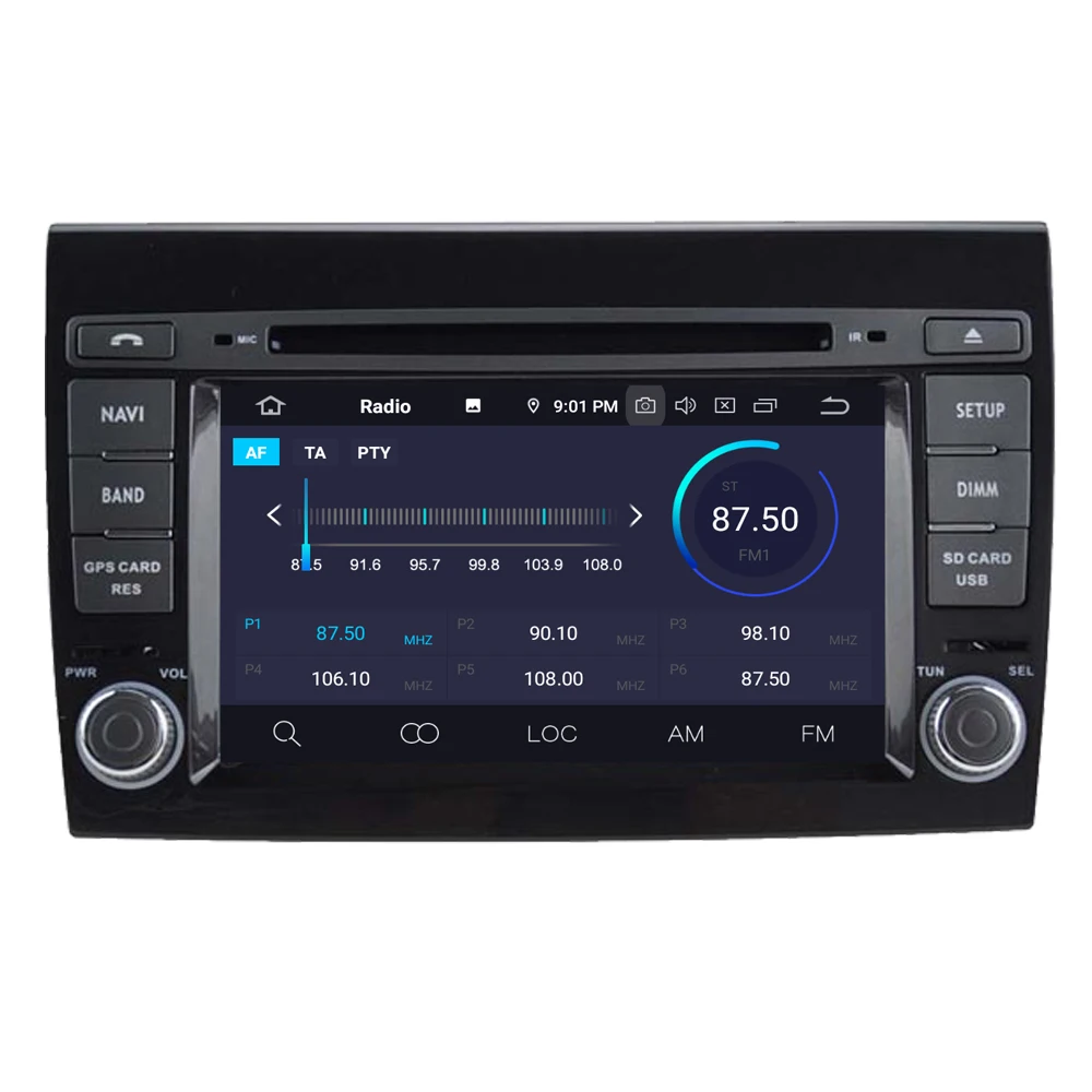 Для Fiat Bravo Brava Восьмиядерный Android 10 4G + 64G Авторадио автомобильный DVD плеер Радио