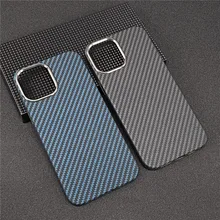 Pure Carbon Fiber Phone Case For iPhone 13 12 Pro Max Ultra-thin Aramid Fiber Phone Cover For iPhone 12 Mini