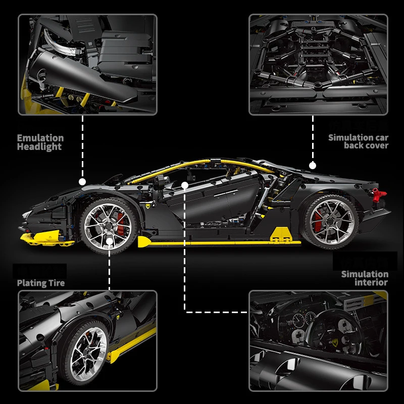 В оригинальной коробке Lamborghining 100 года Centenario hypercar Corvetted Centennial Cow Super Racing Car Model