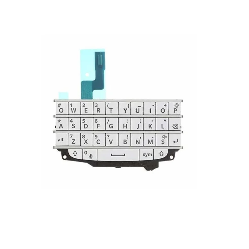 

5pcs/lot Qwerty Keypad Keyboard With Flex Cable For BlackBerry Q10 White/Black Color Repair Parts