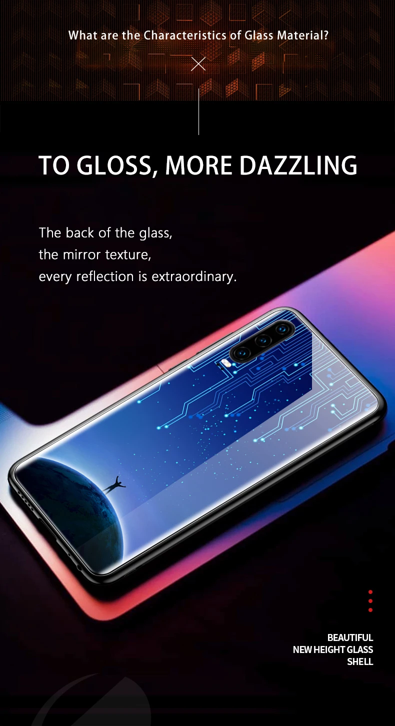 GKK чехол из закаленного стекла для huawei P30 Pro Lite, защитный противоударный мягкий край, Рисунок высокой четкости, чехол для huawei P30 Pro