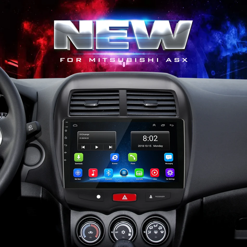 Jansite 1" 4G автомобильное радио для Mitsubishi ASX 2010- RDS Wifi Авторадио Android ips сенсорный экран Bluetooth плееры с рамкой