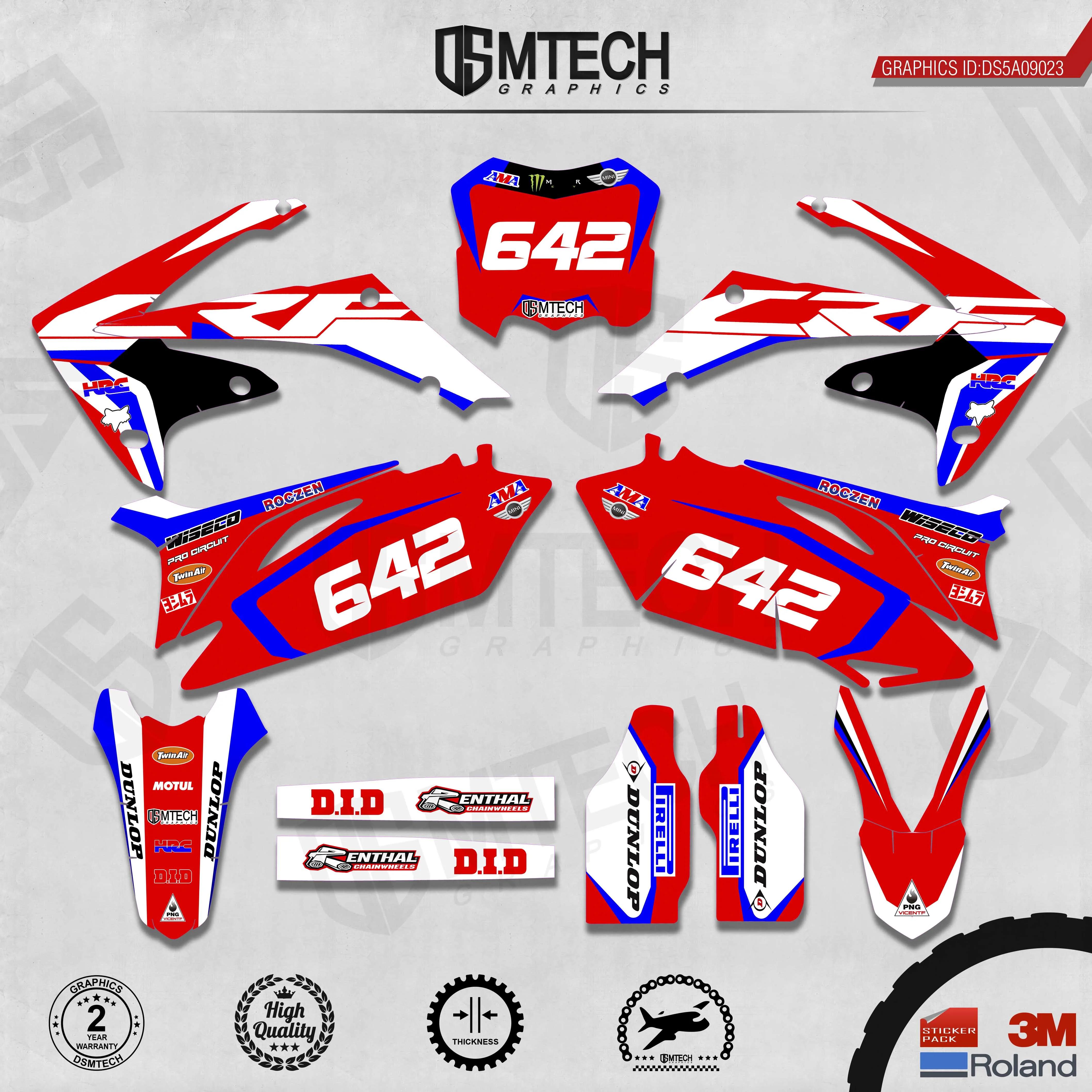 DSMTECH Customized Team Graphics Backgrounds Decals 3M Custom Stickers For 2010-2013 CRF250R 2009-2012 CRF450R 023