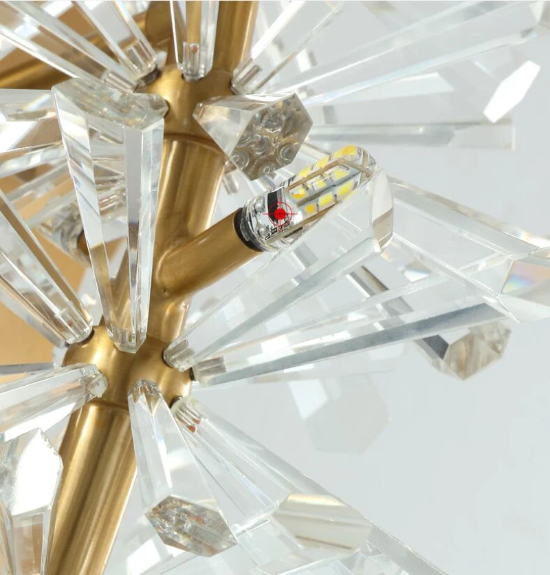 Современная роскошная хрустальная люстра для гостиной в скандинавском стиле