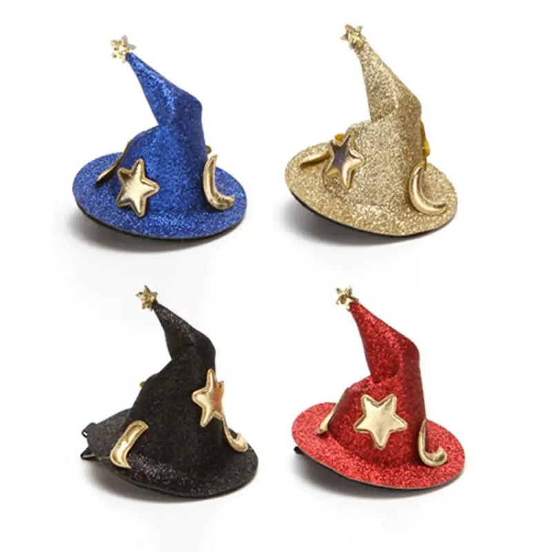 Children's Hairpin Halloween Gift Cute Wizard Hat Headdress Clip Gothic Party Costume Decoration Hair Accessories |