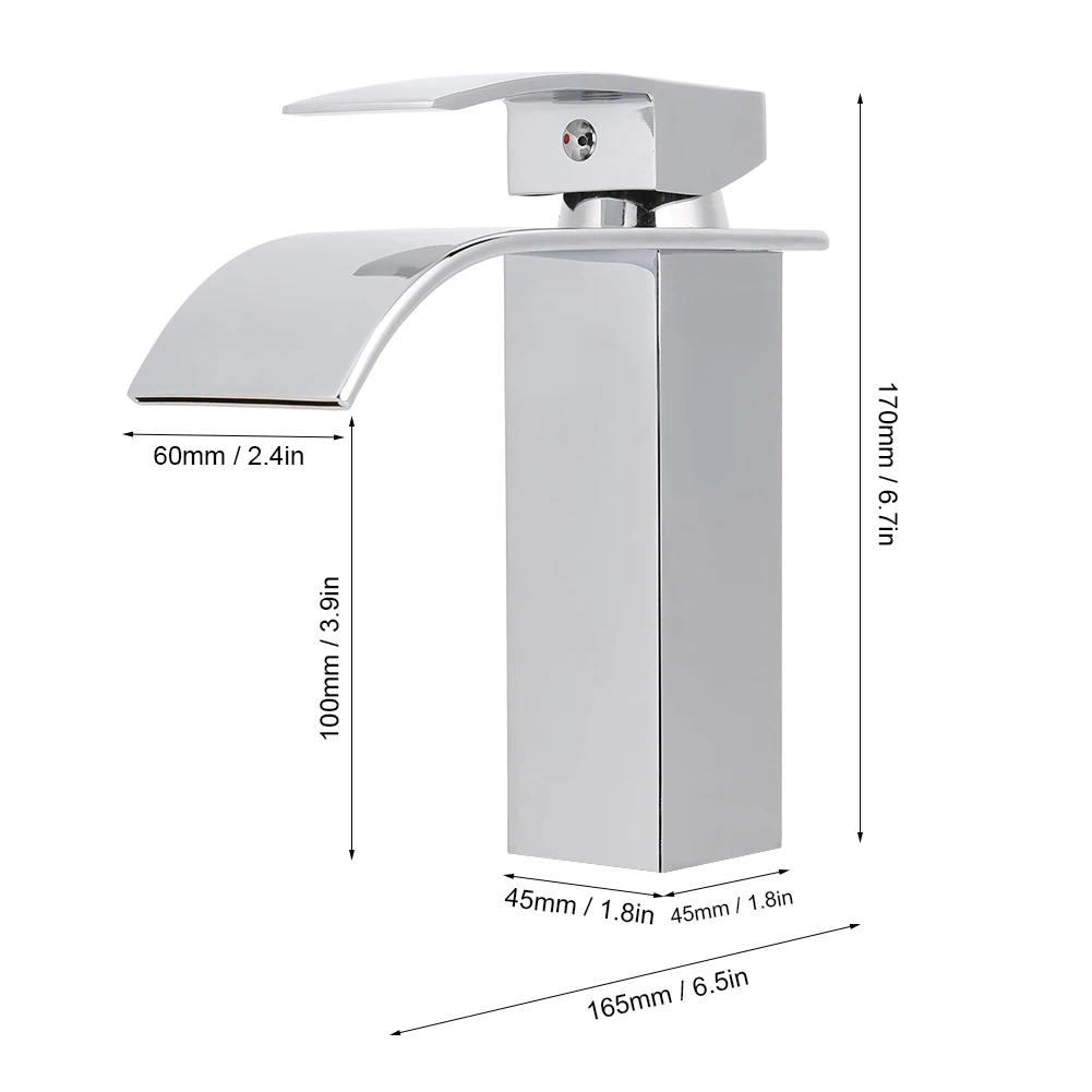 /2 на одно отверстие Водопроводной воды кран Широкий носик водопад горячей и