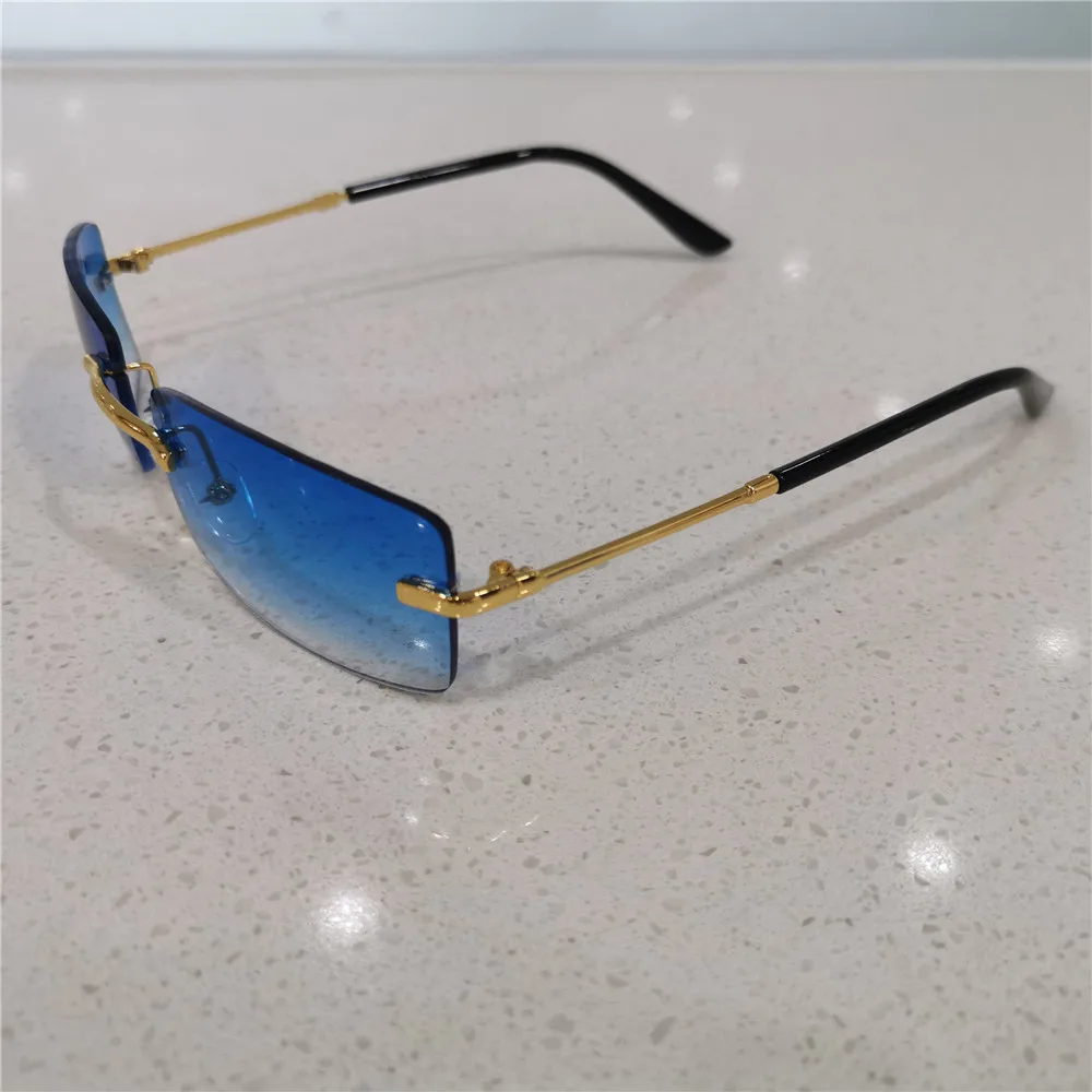 SOL DE ORO мужские и женские ретро бескаркасные солнцезащитные очки UV400 защита прямоугольные солнцезащитные очки маленькие солнцезащитные очки
