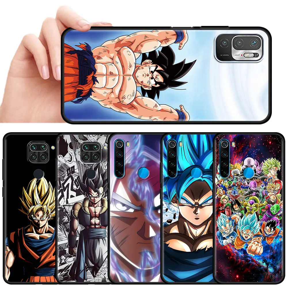 Аниме-Дракон мяч силиконовый чехол для Xiaomi Redmi Note 9S 9 10 8 Pro 7 9A 8T 9C 8A 7A 6 6A K40 черный