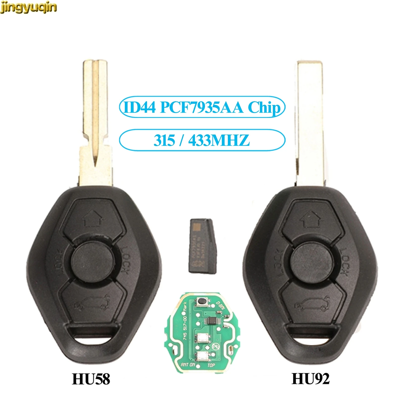 Jingyuqin ключ дистанционного управления ASK EWS 433/315MHZ PCF7935AA ID44 чип для BMW 1 3 5 7 серии X3 X5 Z3