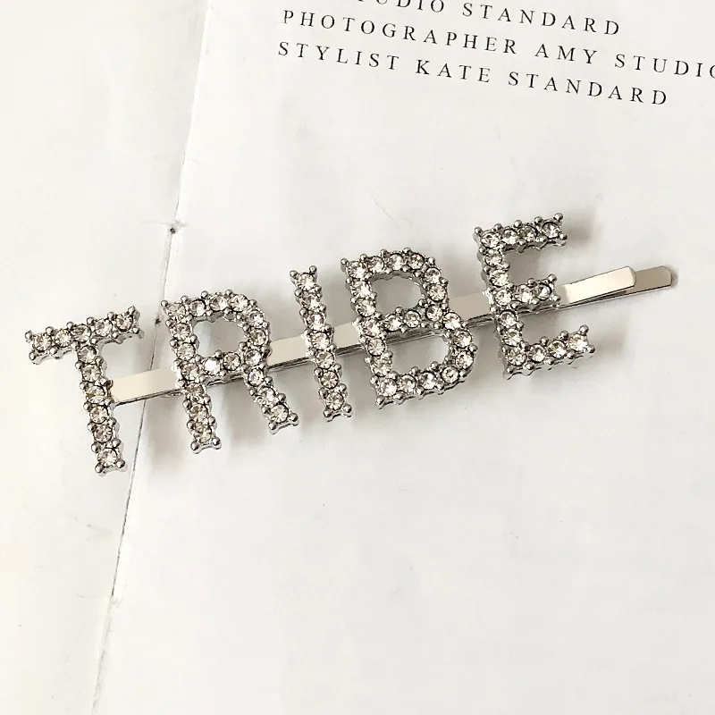 TRIBE Silver 1 шт. заколки для волос со стразами и кристаллами, заколки для волос, заколки для волос для девушек и женщин, заколки для волос, аксессуары для невесты/племени/TORONTO - Цвет: TRIBE Silver