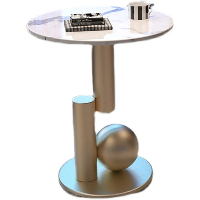 

TT Nordic Mild Luxury Marble Side Table Modern Living Room Coffee Table Small round Table Sofa Cabinet Bedside Table