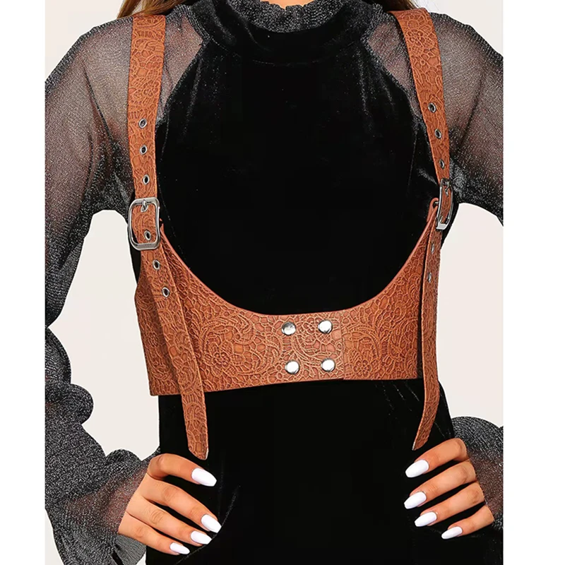 Женский кожаный ремень для тела |