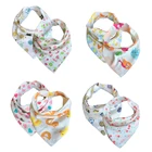 Хлопковое детское полотенце 80 шт.лот, оптовая продажа, треугольный шарф для новорожденных, детский нагрудник для кормления девочек, Аксессуары для младенцев